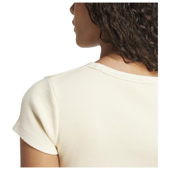 Adidas Γυναικεία κοντομάνικη μπλούζα Ribbed Cropped Top